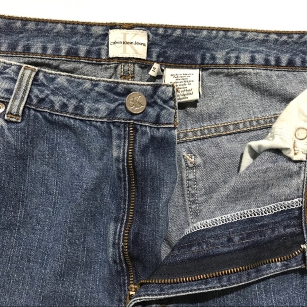 Vintage CK High Rise Slim Bootcut Mom Jeans Double Stone - Picture 6 of 10